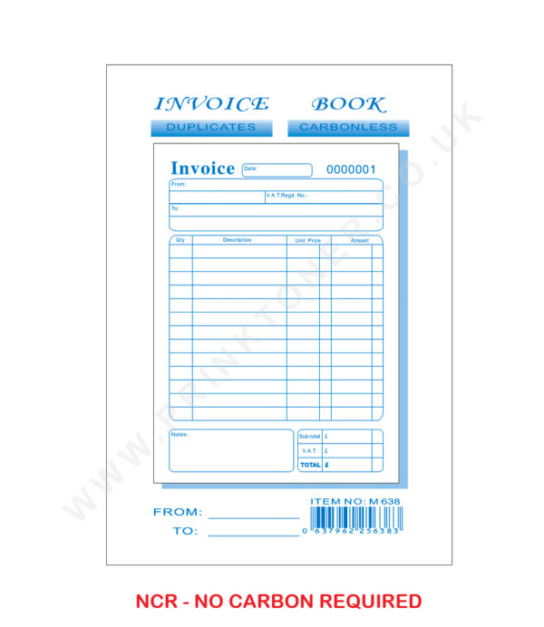Carbonless Invoice Book